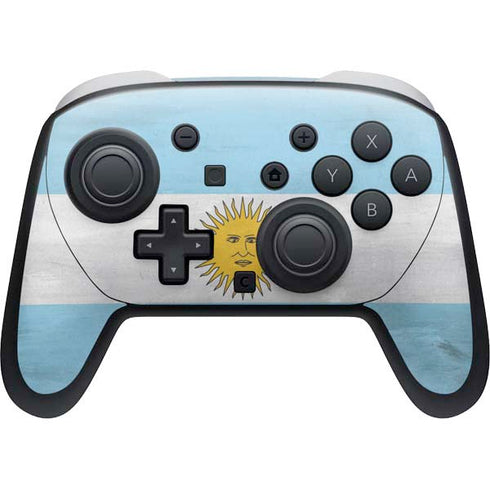 Argentina Flag Distressed Nintendo Switch 2 (2025) Pro Controller Skin